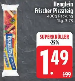 Edeka Henglein Frischer Pizzateig Angebot