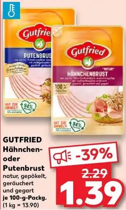 Kaufland GUTFRIED Hähnchen- oder Putenbrust Angebot