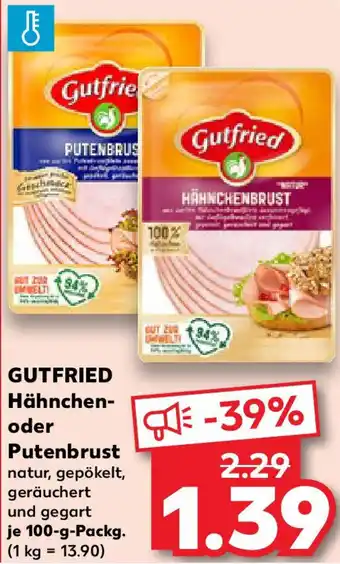 Kaufland GUTFRIED Hähnchen- oder Putenbrust Angebot