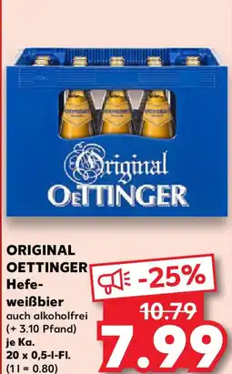 Kaufland ORIGINAL OETTINGER Hefe- weißbier Angebot