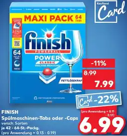 Kaufland FINISH Spülmaschinen-Tabs oder -Caps Angebot