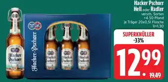 Edeka Hacker-Pschorr Hell oder Radler Angebot