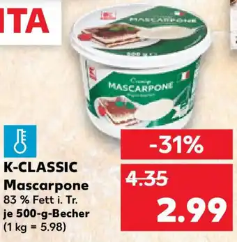 Kaufland K-CLASSIC Mascarpone Angebot