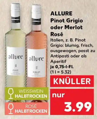 Kaufland ALLURE Pinot Grigio oder Merlot Rosé Angebot