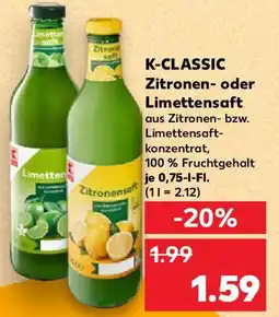 Kaufland K-CLASSIC Zitronen- oder Limettensaft Angebot
