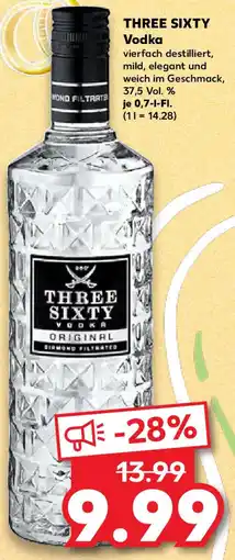 Kaufland THREE SIXTY Vodka Angebot