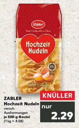 Kaufland ZABLER Hochzeit Nudeln Angebot