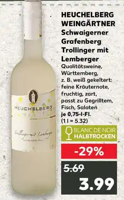 Kaufland HEUCHELBERG WEINGÄRTNER Schwaigerner Grafenberg Trollinger mit Lemberger Angebot