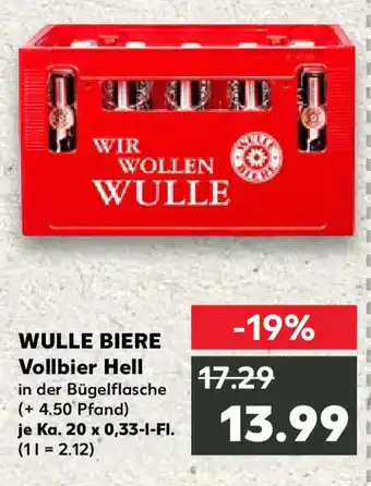 Kaufland WULLE BIERE Vollbier Hell Angebot