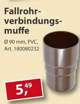 Sonderpreis Baumarkt Fallrohrverbindungsmuffe Angebot