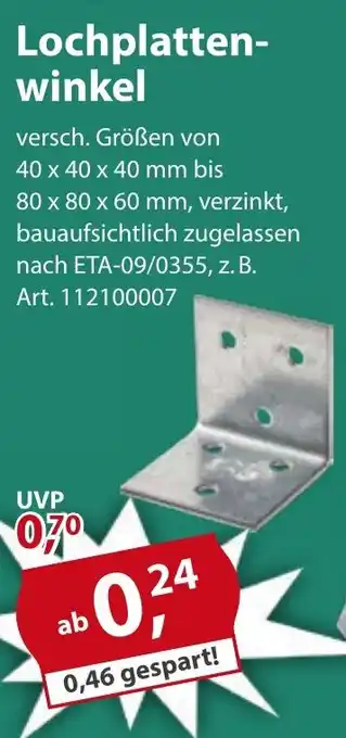 Sonderpreis Baumarkt Lochplattenwinkel Angebot