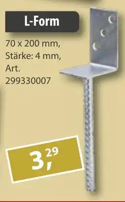 Sonderpreis Baumarkt versch. Pfostenträger, verzinkt L-Form Angebot