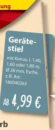 Sonderpreis Baumarkt Gerätestiel Angebot
