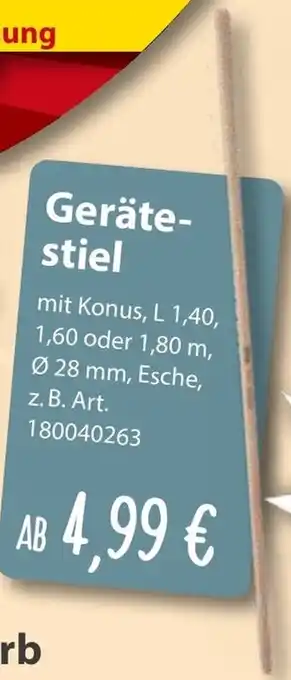 Sonderpreis Baumarkt Gerätestiel Angebot
