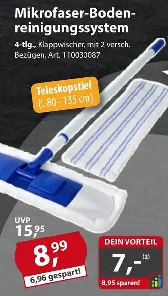 Sonderpreis Baumarkt Mikrofaser-Bodenreinigungssystem Angebot