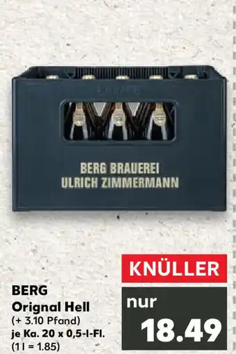 Kaufland BERG Orignal Hell Angebot