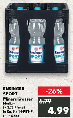 Kaufland ENSINGER SPORT Mineralwasser Angebot