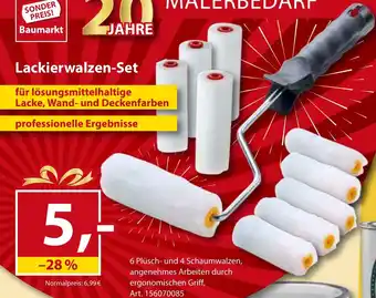 Sonderpreis Baumarkt Lackierwalzen-Set Angebot