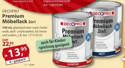 Sonderpreis Baumarkt DECOPRO Premium Möbellack 2in1 Angebot