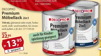 Sonderpreis Baumarkt DECOPRO Premium Möbellack 2in1 Angebot