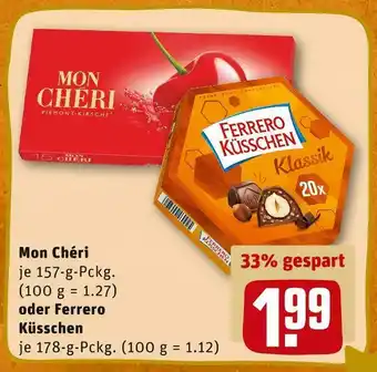 REWE Ferrero mon chéri oder ferrero küsschen Angebot