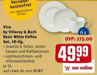 REWE Vivo by villeroy & boch basic white kaffee set Angebot