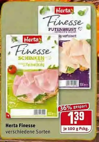 REWE Herta Finesse Angebot