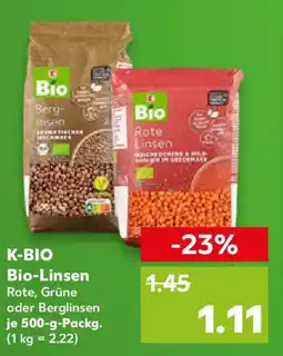 Kaufland K-BIO Bio-Linsen Angebot