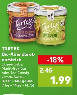 Kaufland TARTEX Bio-Abendbrot- aufstrich Angebot
