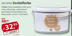 Sonderpreis Baumarkt DECOPRO Sockelfarbe Angebot