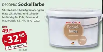 Sonderpreis Baumarkt DECOPRO Sockelfarbe Angebot