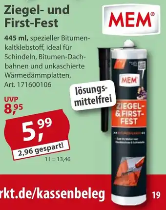 Sonderpreis Baumarkt MEM Ziegel- und First-Fest Angebot