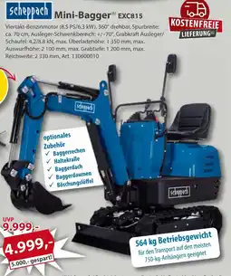Sonderpreis Baumarkt scheppach Mini-Bagger EXC815 Angebot