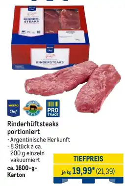 METRO Rinderhüftsteaks portioniert Angebot