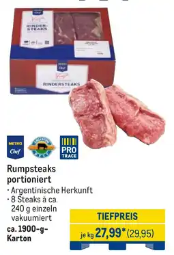 METRO Rumpsteaks portioniert Angebot