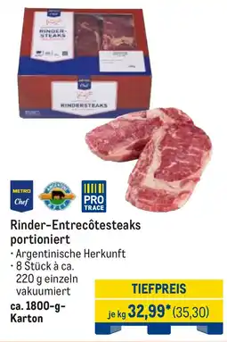 METRO Rinder-Entrecôtesteaks portioniert Angebot