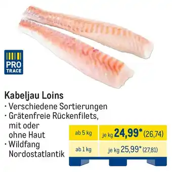 METRO Kabeljau Loins Angebot