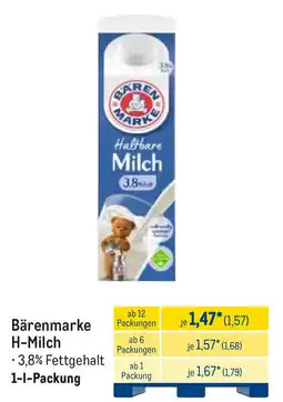 METRO Bärenmarke H-Milch Angebot