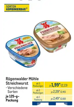 METRO Rügenwalder Mühle Streichwurst Angebot