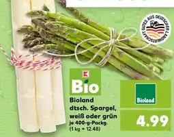 Kaufland Bio dtsch. Spargel, weiß oder grün Angebot