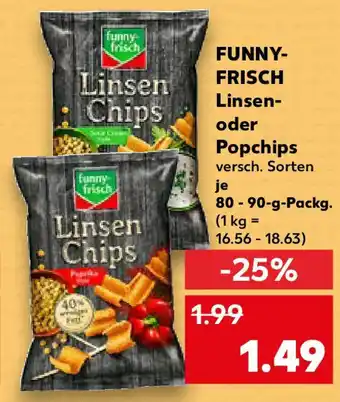 Kaufland FUNNY- FRISCH Linsen- Linsen oder Popchips Angebot