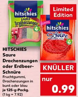 Kaufland HITSCHIES Saure Drachenzungen oder Erdbeer- Schnüre Angebot