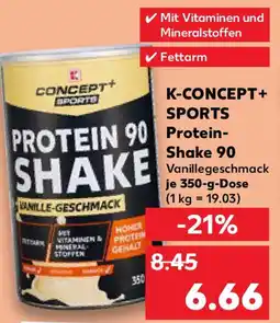 Kaufland K-CONCEPT+ Protein- Shake 90 Angebot