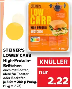 Kaufland STEINER'S LOWER CARB High-Protein- Brötchen Angebot