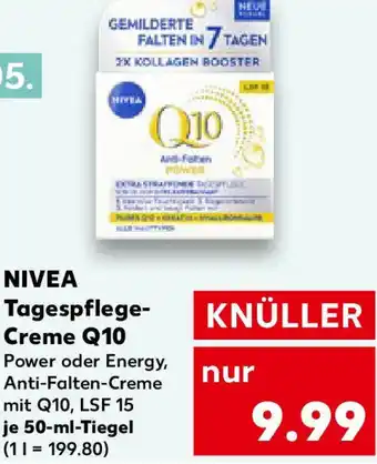 Kaufland NIVEA Tagespflege- Creme Q10 Angebot