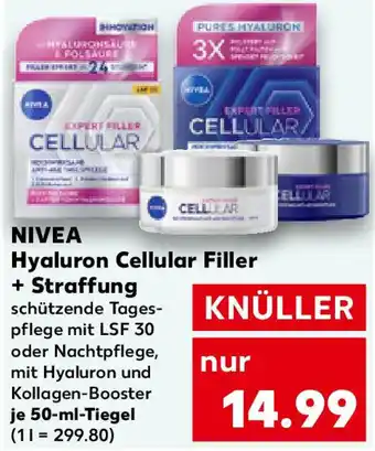 Kaufland NIVEA Hyaluron Cellular Filler + Straffung Angebot