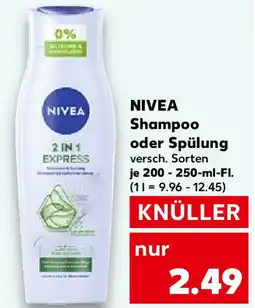Kaufland NIVEA Shampoo oder Spülung Angebot