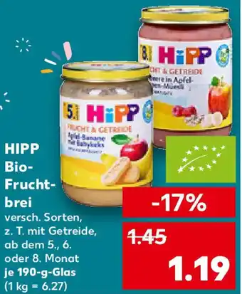 Kaufland HIPP Bio- Frucht- brei Angebot