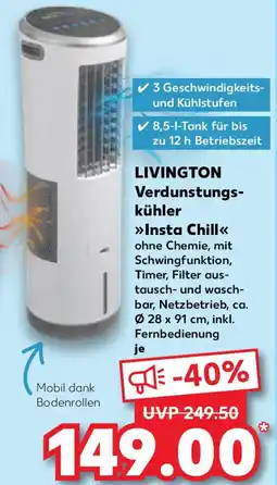 Kaufland LIVINGTON Verdunstungs- kühler Insta Chill Angebot