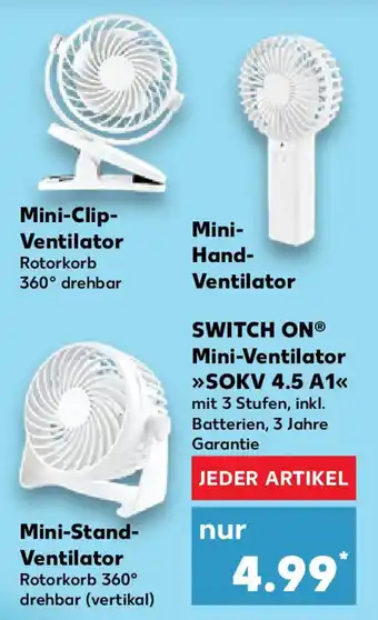 Kaufland SWITCH ON Mini-Ventilator SOKV 4.5 A1 Angebot